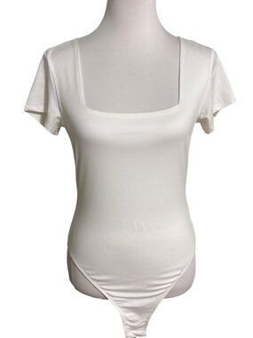 And now this Classic Square Neck White Short Sleeve Bodysuit